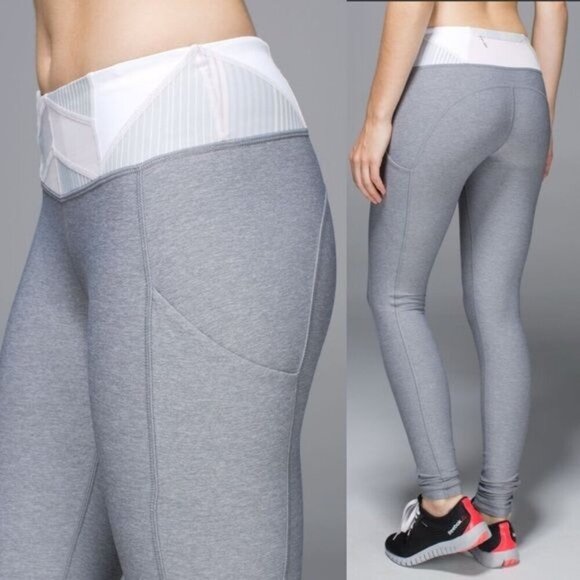 Lululemon Speed Tight II Heathered‎ Slate size 6 Activewear - Picture 1 of 11